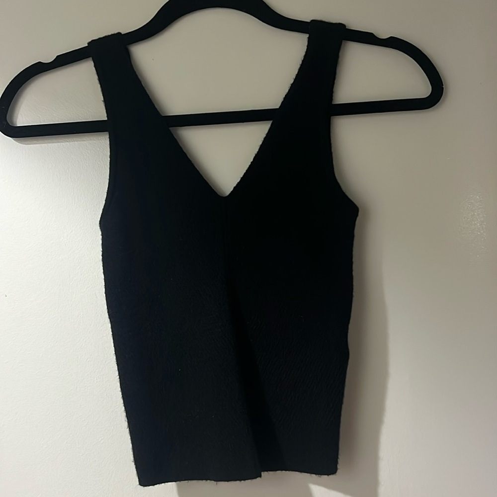 Abercrombie & Fitch Black Ribbed Sweater Tank